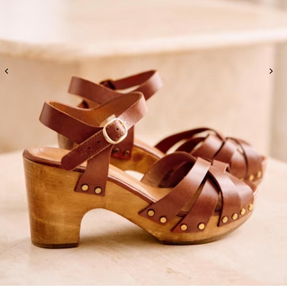 Like NEW! SEZANE ISABELLE CLOGS, SIZE 37